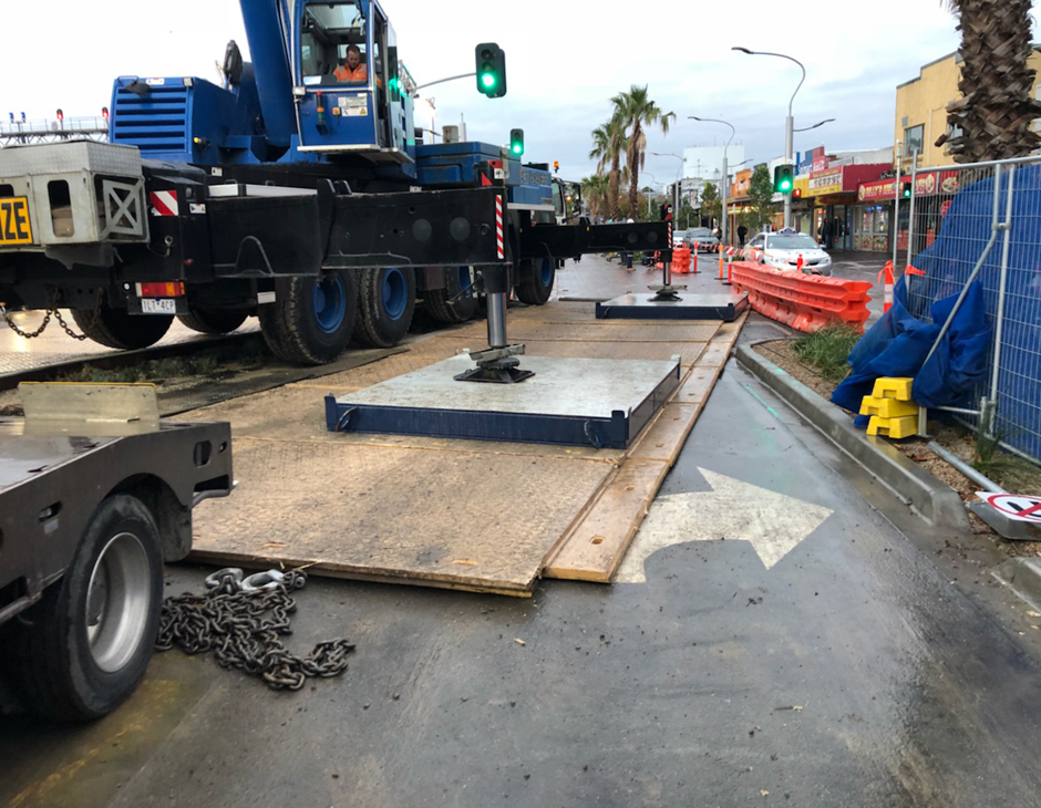 Temporary Roadways — composite matting application