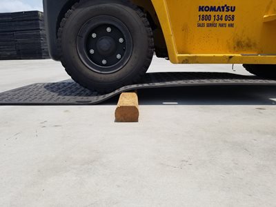Ground Protection Mats Flex Test