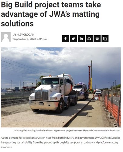 Bog mats on Big Build Construction Projects