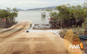 Barge Landing Ramp With Minimal Groundworks