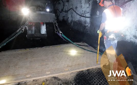 Installing Underground Access Road Mats